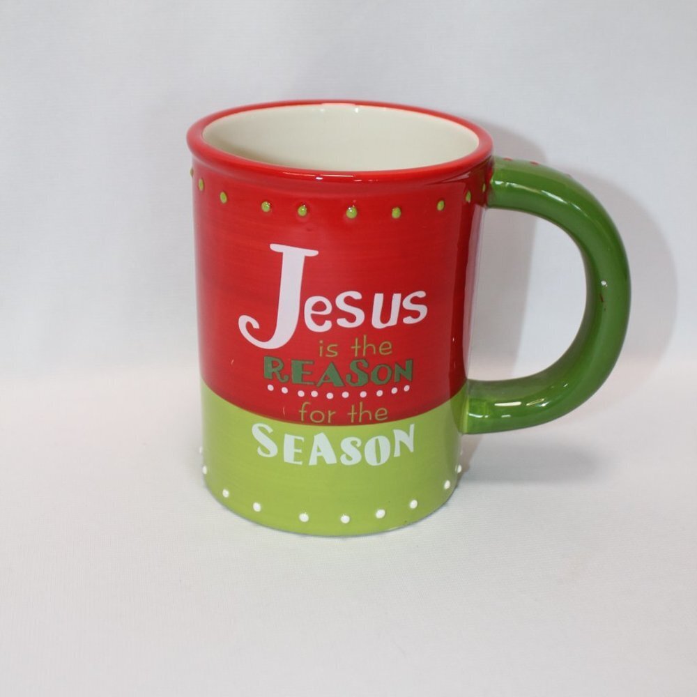 Cracker Barrel Merry Merry Christmas Mug "Jesus is the Reason for the Season"